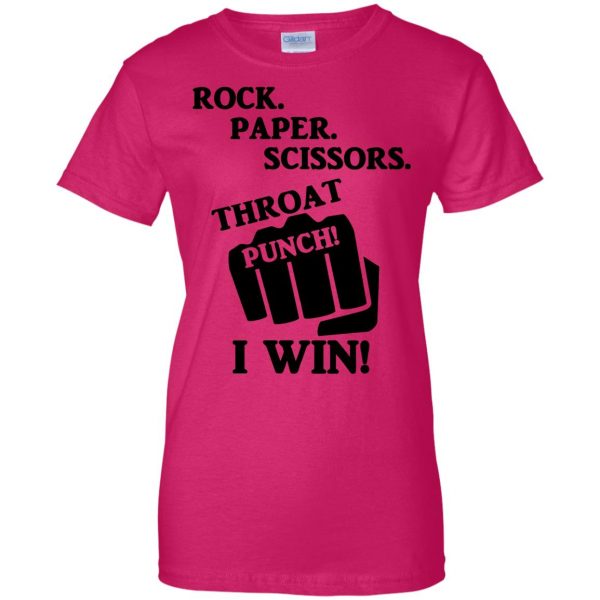 throat punch thursday womens t shirt - lady t shirt - pink heliconia