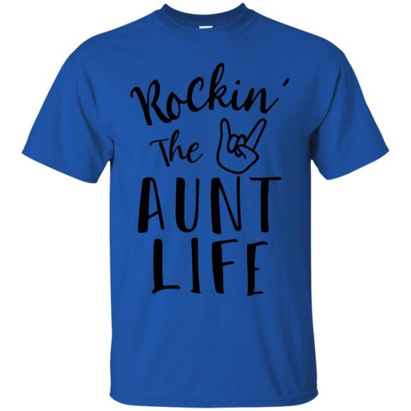 cheer aunt t shirt - royal blue