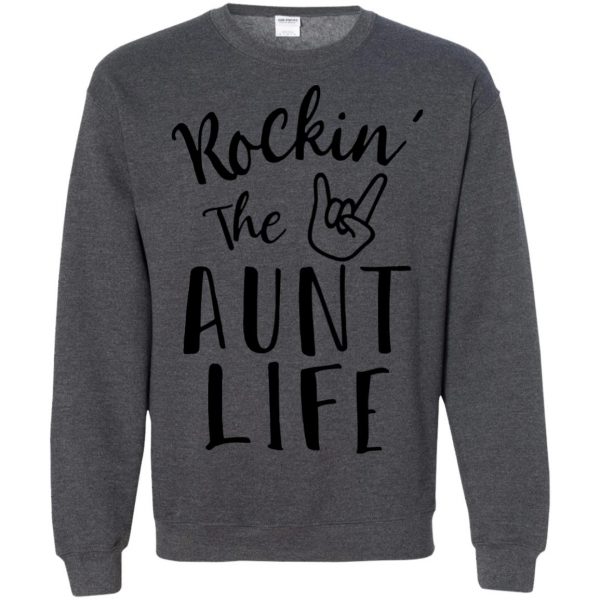 cheer aunt sweatshirt - dark heather