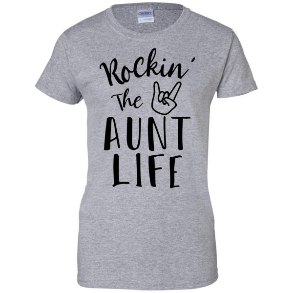 cheer aunt womens t shirt - lady t shirt - sport grey