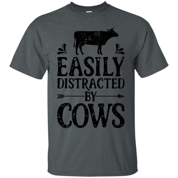 funny cow t shirt - dark heather