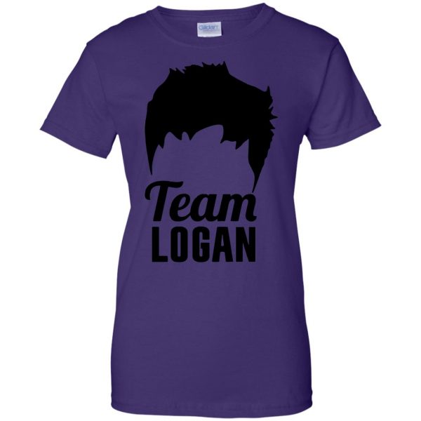 team logan womens t shirt - lady t shirt - purple