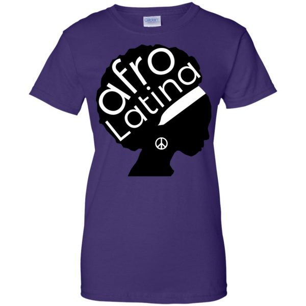 afro latina womens t shirt - lady t shirt - purple