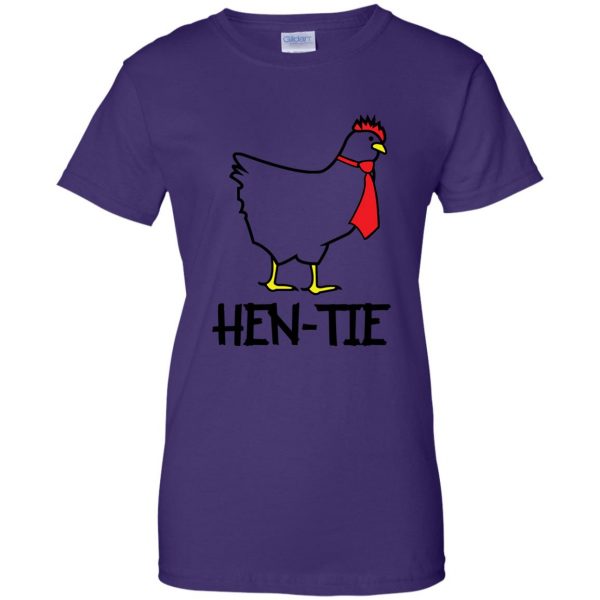 hen tie womens t shirt - lady t shirt - purple