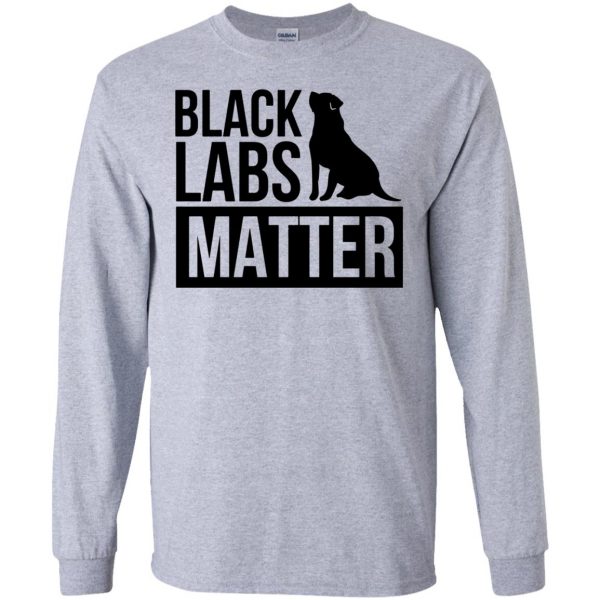 black labs matter long sleeve - sport grey