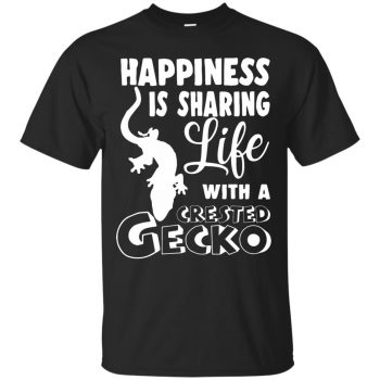 crested gecko shirt - black