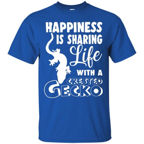 crested gecko t shirt - royal blue