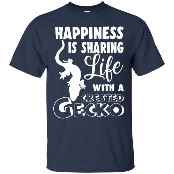 crested gecko t shirt - navy blue