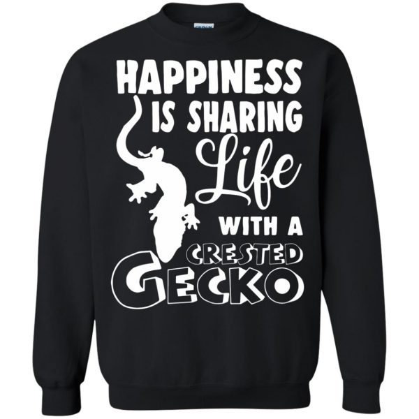 crested gecko sweatshirt - black