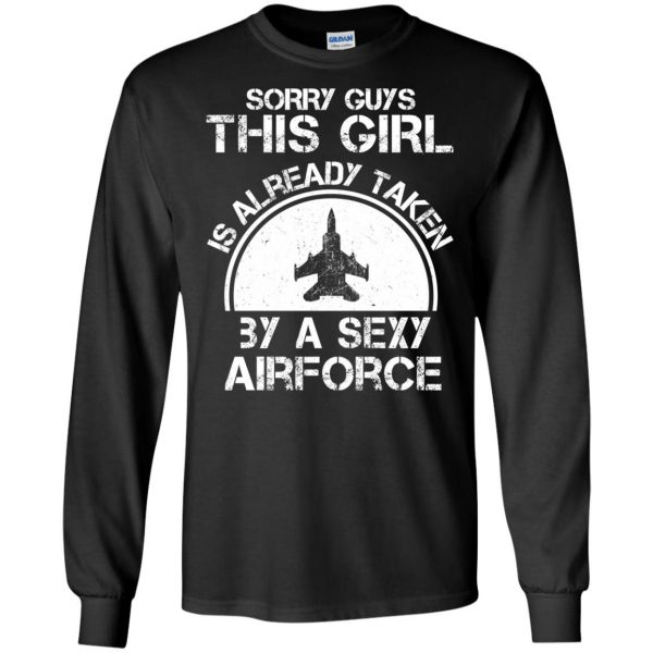 air force girlfriend long sleeve - black