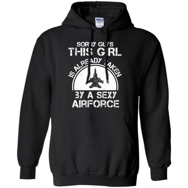 air force girlfriend hoodie - black