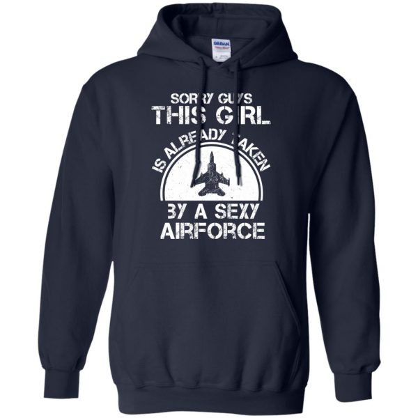air force girlfriend hoodie - navy blue