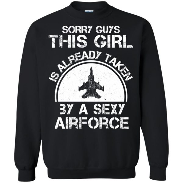 air force girlfriend sweatshirt - black