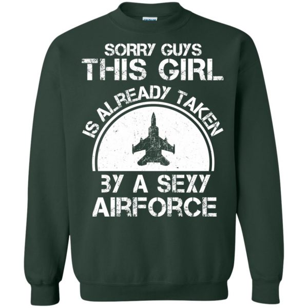 air force girlfriend sweatshirt - forest green