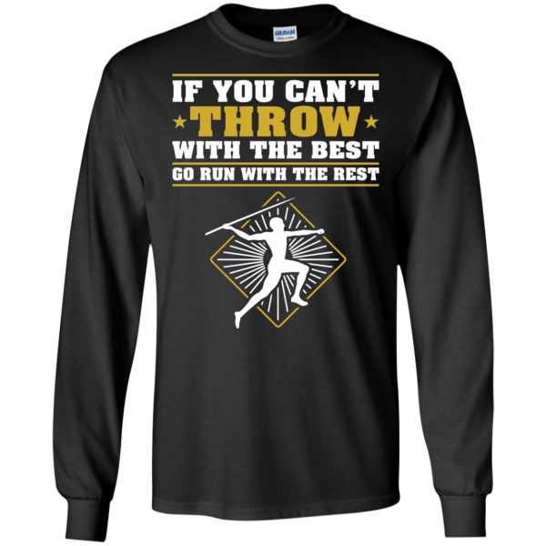track and field throwers long sleeve - black