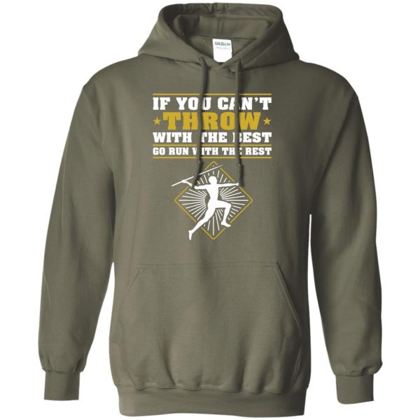 track and field throwers hoodie - military green