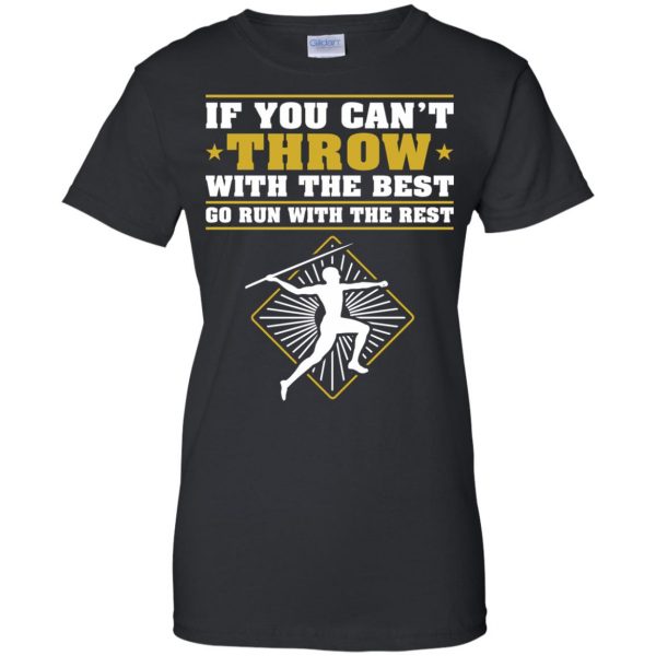 track and field throwers womens t shirt - lady t shirt - black