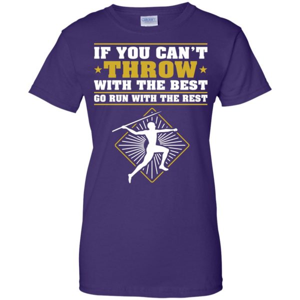 track and field throwers womens t shirt - lady t shirt - purple