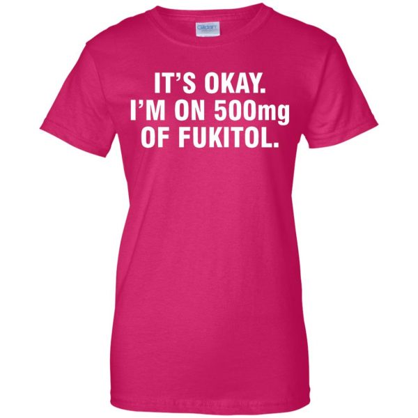 fukitol womens t shirt - lady t shirt - pink heliconia