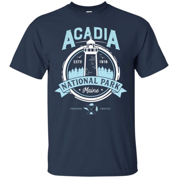 acadia national park t shirt - navy blue
