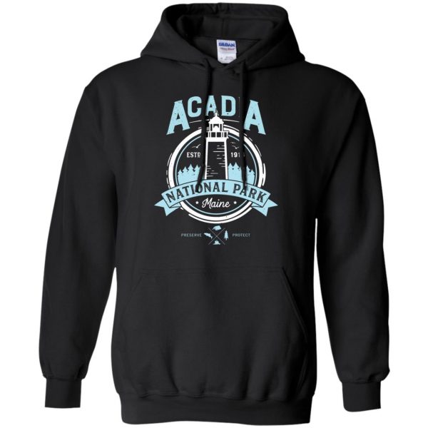 acadia national park hoodie - black