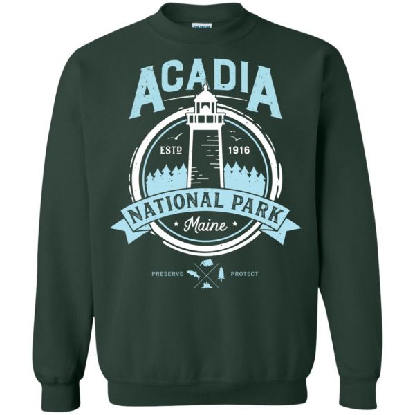 acadia national park sweatshirt - forest green