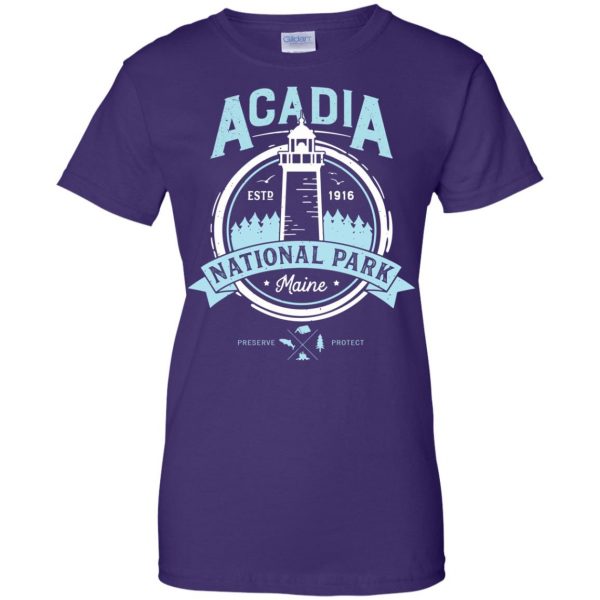 acadia national park womens t shirt - lady t shirt - purple