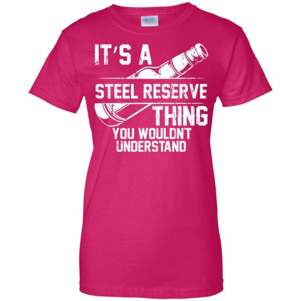 steel reserve womens t shirt - lady t shirt - pink heliconia