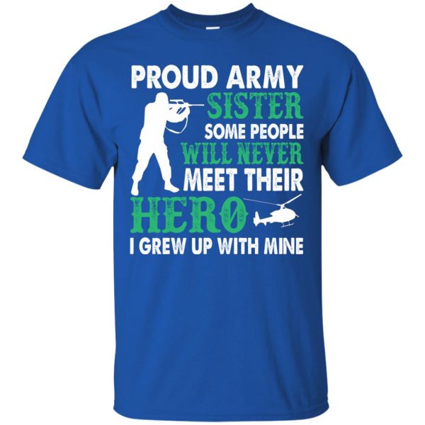 army sister t shirt - royal blue