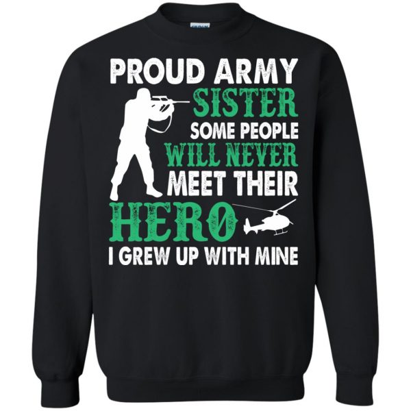 army sister sweatshirt - black