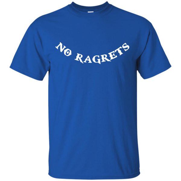 no ragrets t shirt - royal blue