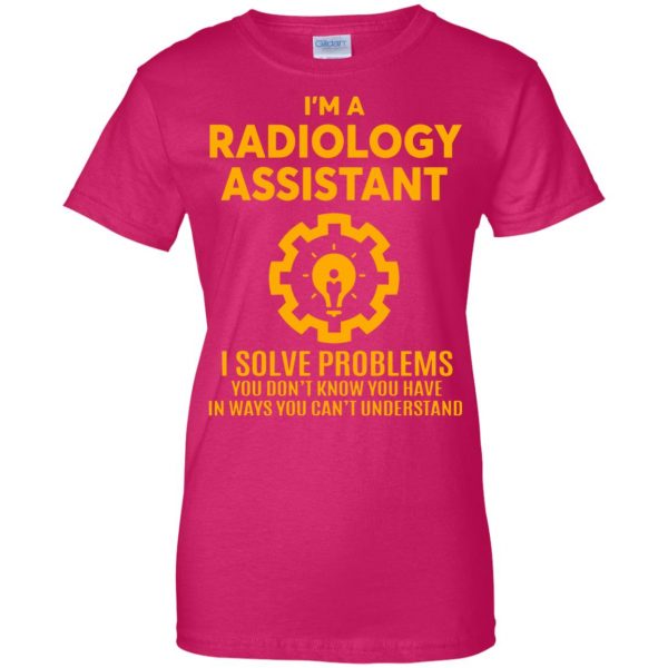 radiology womens t shirt - lady t shirt - pink heliconia