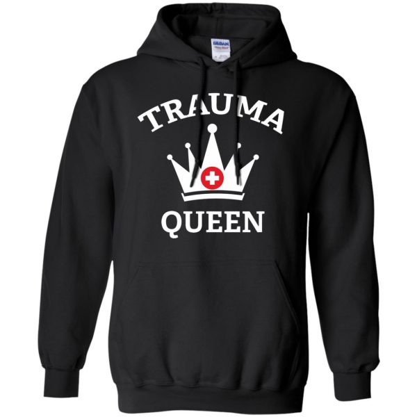 trauma queen hoodie - black