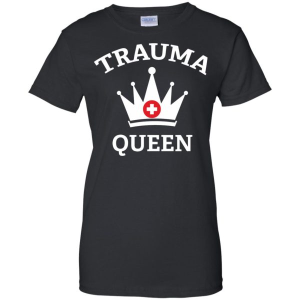 trauma queen womens t shirt - lady t shirt - black
