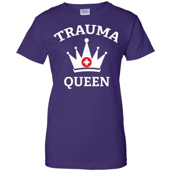 trauma queen womens t shirt - lady t shirt - purple