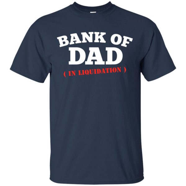 bank of dad t shirt - navy blue