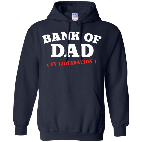 bank of dad hoodie - navy blue