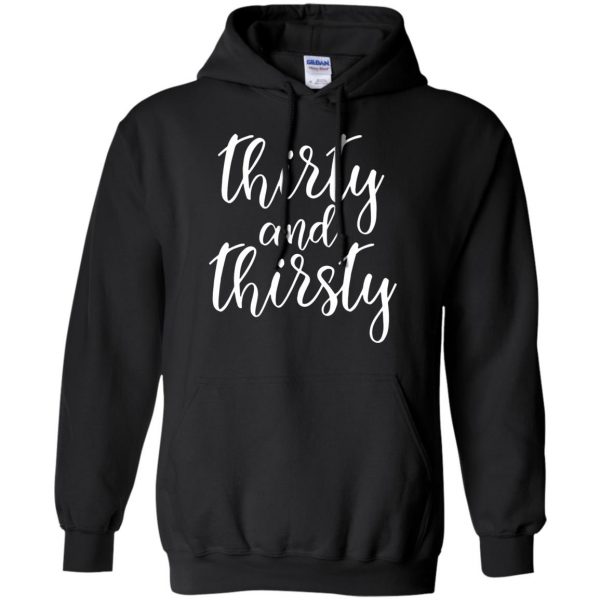 thirty flirty and thriving hoodie - black