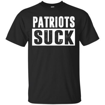 patriots suck shirts - black