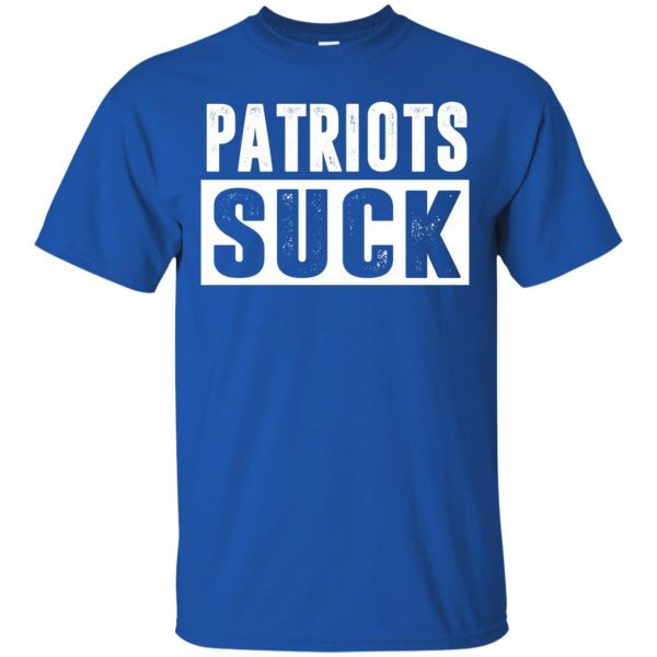 patriots suck t shirt - royal blue