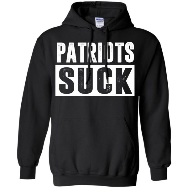 patriots suck hoodie - black