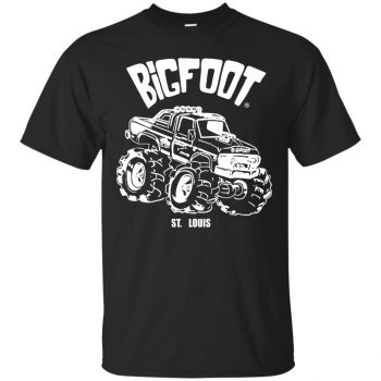 bigfoot monster truck t shirt - black