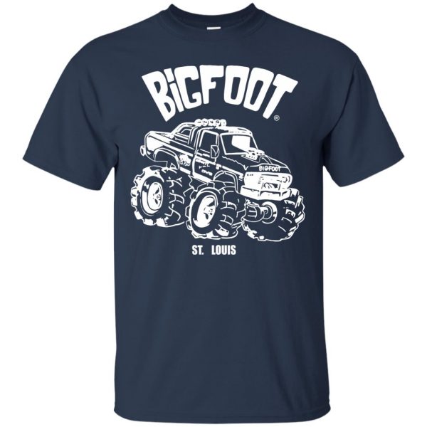 bigfoot monster truck t shirt - navy blue