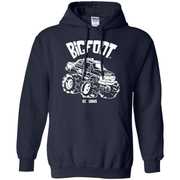 bigfoot monster truck hoodie - navy blue
