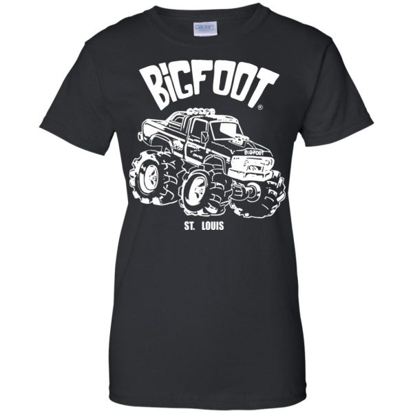 bigfoot monster truck womens t shirt - lady t shirt - black