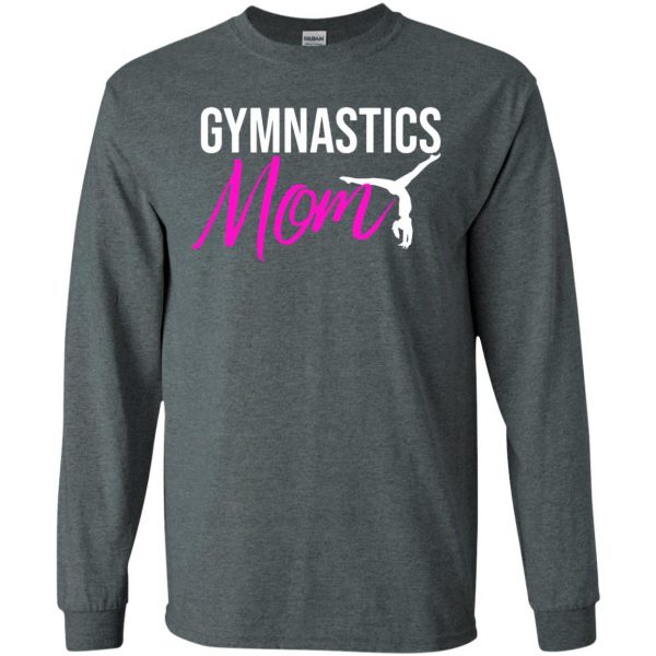 gymnast mom long sleeve - dark heather