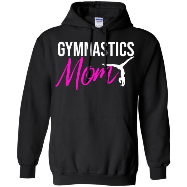 gymnast mom hoodie - black