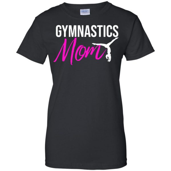 gymnast mom womens t shirt - lady t shirt - black