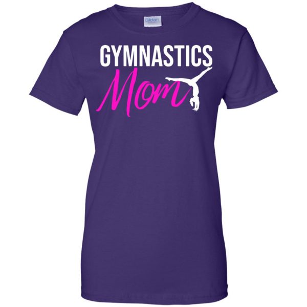 gymnast mom womens t shirt - lady t shirt - purple