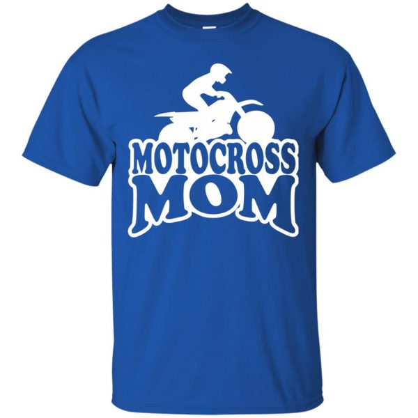 motocross mom t shirt - royal blue